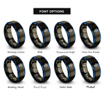font options for inside engraving on gunmetal & blue fm deviation rings