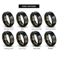 font options for inside engraving on gunmetal & blue fm deviation rings