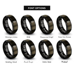 font options for inside engraving on gunmetal & black food processor rings