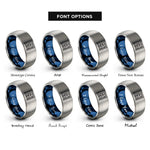 font options for inside engraving on blue & gray football end rings
