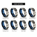 font options for inside engraving on blue & gray football end rings
