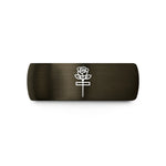 special gifts for him – gunmetal & black tungsten rose cross wedding band