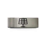 cool gifts for guys – blue & gray tungsten solar cell grid wedding band