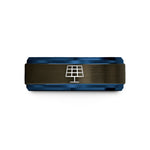 best gifts for men – gunmetal & blue tungsten solar cell grid wedding band
