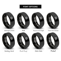 font options for inside engraving on black forest silhouette rings
