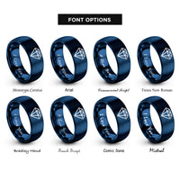 font options for inside engraving on blue formation diamond rings