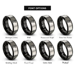 font options for inside engraving on black & gray forstner bit rings