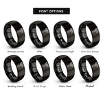 font options for inside engraving on black forstner bit rings