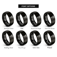 font options for inside engraving on black forstner bit rings