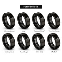 font options for inside engraving on black forstner bit rings