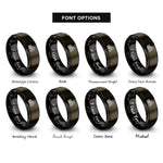 font options for inside engraving on gunmetal & black forwarder rings