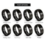 font options for inside engraving on black fouled anchor badge rings