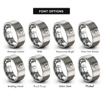 font options for inside engraving on silver fouled anchor circle rings
