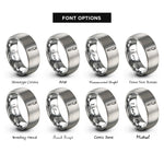 font options for inside engraving on grey fountain pen rings