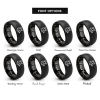 font options for inside engraving on black fox rings
