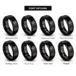 font options for inside engraving on black fox rings