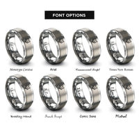 font options for inside engraving on silver fox rings