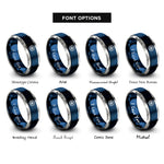font options for inside engraving on blue & grey fpga chip rings
