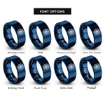 font options for inside engraving on blue fpga chip rings