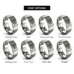 font options for inside engraving on gray fpga chip rings