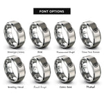 font options for inside engraving on gray fpga chip rings