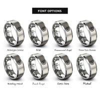 font options for inside engraving on gray fpga chip rings