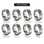 font options for inside engraving on gray fpv goggles rings