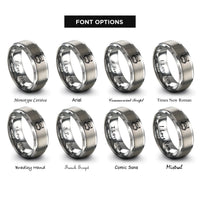 font options for inside engraving on silver fpv goggles rings
