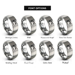 font options for inside engraving on grey fpv goggles rings