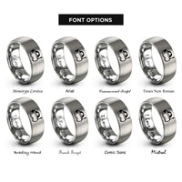 font options for inside engraving on grey fpv goggles rings