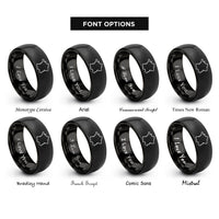font options for inside engraving on black france rings