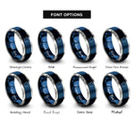 font options for inside engraving on blue & grey france rings