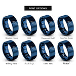 font options for inside engraving on blue freediver monofin rings