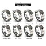 font options for inside engraving on grey freestyle bmx tailwhip rings