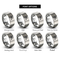 font options for inside engraving on grey freestyle bmx tailwhip rings