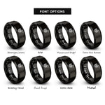 font options for inside engraving on black french horn bell rings