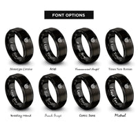 font options for inside engraving on black french horn bell rings