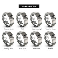 font options for inside engraving on silver french horn bell rings