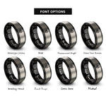 font options for inside engraving on black & gray fresnel stage light rings