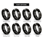 font options for inside engraving on black & grey fresnel stage light rings