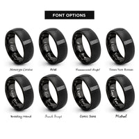 font options for inside engraving on black fretboard dots rings