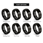 font options for inside engraving on black fretless bass headstock rings