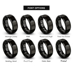 font options for inside engraving on black fretless bass headstock rings
