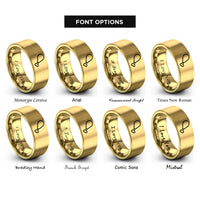 font options for inside engraving on gold fried chicken drumstick rings