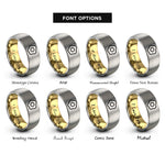 font options for inside engraving on gold & gray fried egg rings