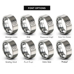 font options for inside engraving on gray fried egg rings