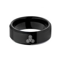 best presents for her – black tungsten knock off spinner wedding band