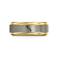 unique birthday present ideas – black & gold & silver tungsten turntable tonearm wedding band