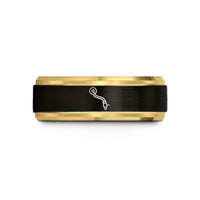 unique birthday present ideas – black & gold tungsten turntable tonearm wedding band