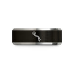 unique birthday present ideas – black & silver tungsten turntable tonearm wedding band